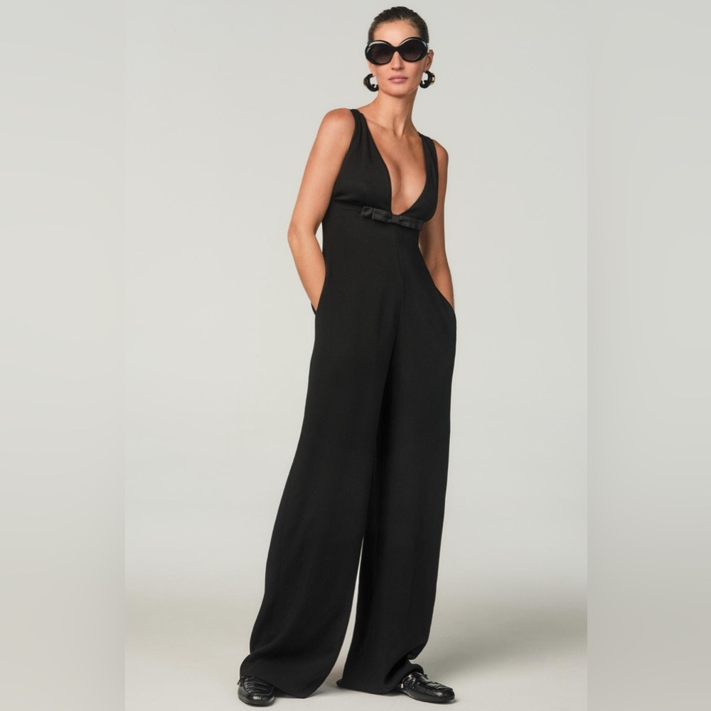 Zara LONG JUMPSUIT WITH BOW X STEFANO PILATI